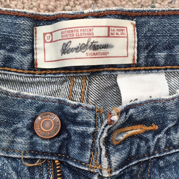 LEVI STRAUSS Distressed Denim Blue Jeans Size 34 x 34 - Picture 5 of 11